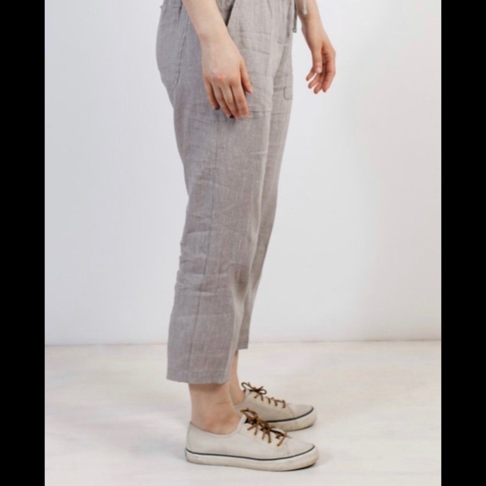 Bridge and Burn clam digger linen pants